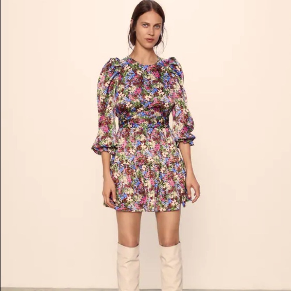 Zara printed mini dress
